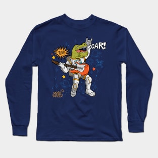 dinosaur astronaut roar Long Sleeve T-Shirt